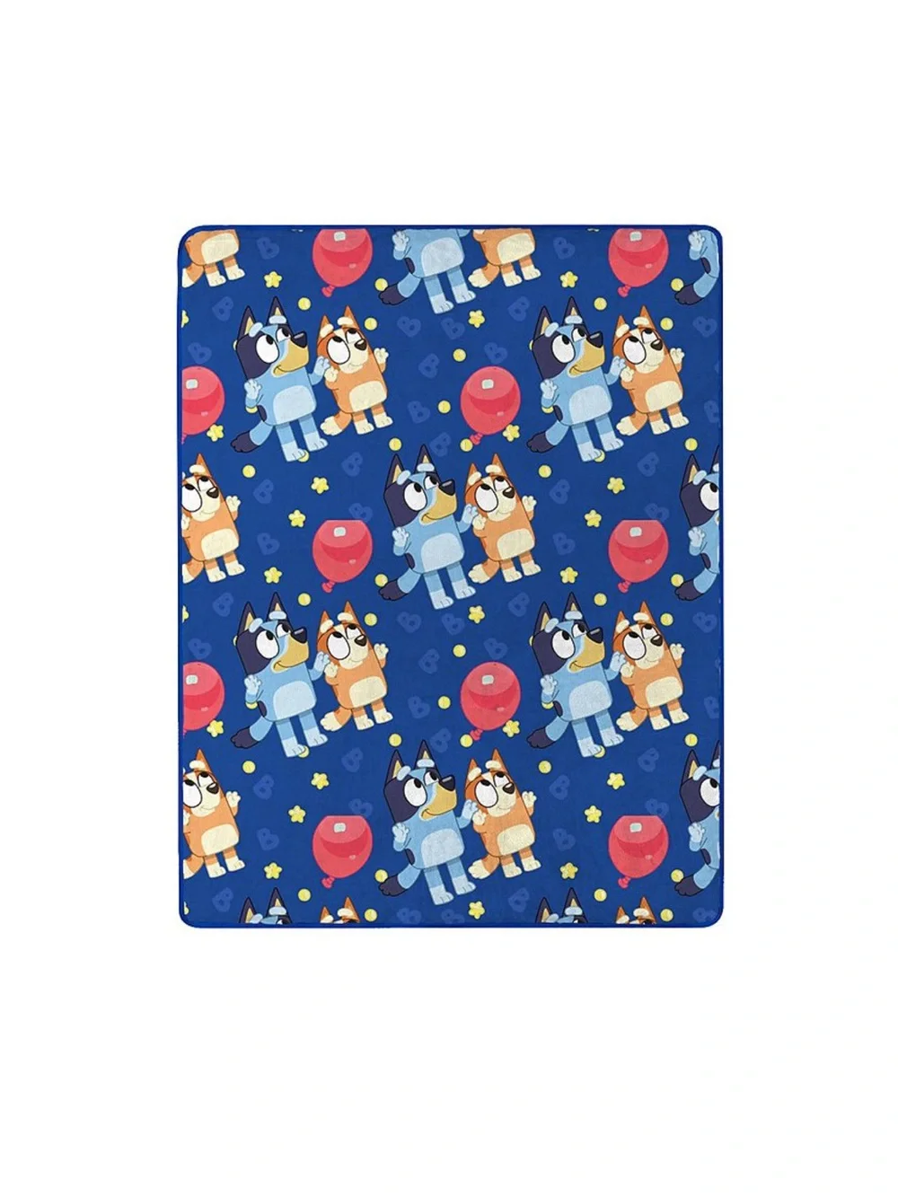 Bluey Birthday Balloon Throw Blanket NEW Silk Soft Touch 46” X 60” Bluey Bingo
